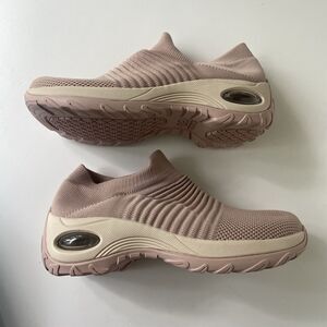 Slow Man Women's Walking Shoes Sock Sneakers Mesh Slip On Air Cushion Size 8